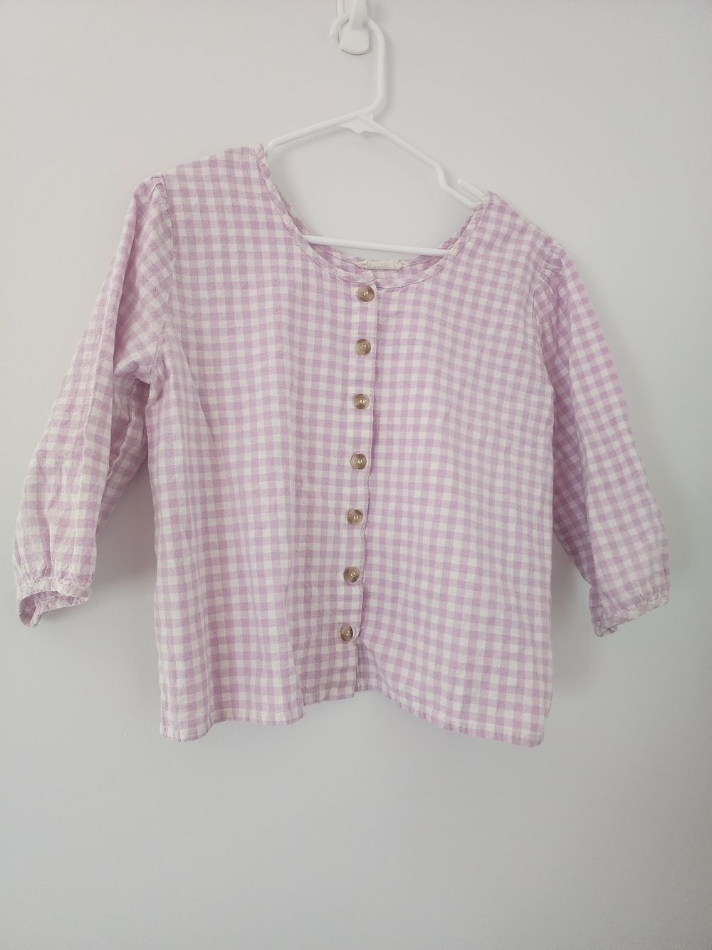 Little Cottonwood Calla Lavender Gingham Button-Down Shirt XL